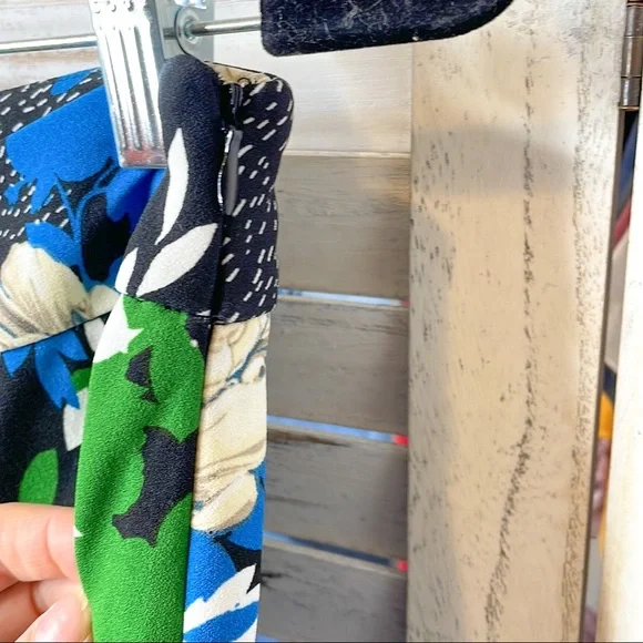 I.N.C | Blue Floral Wide Leg Pants - Picture 6 of 9